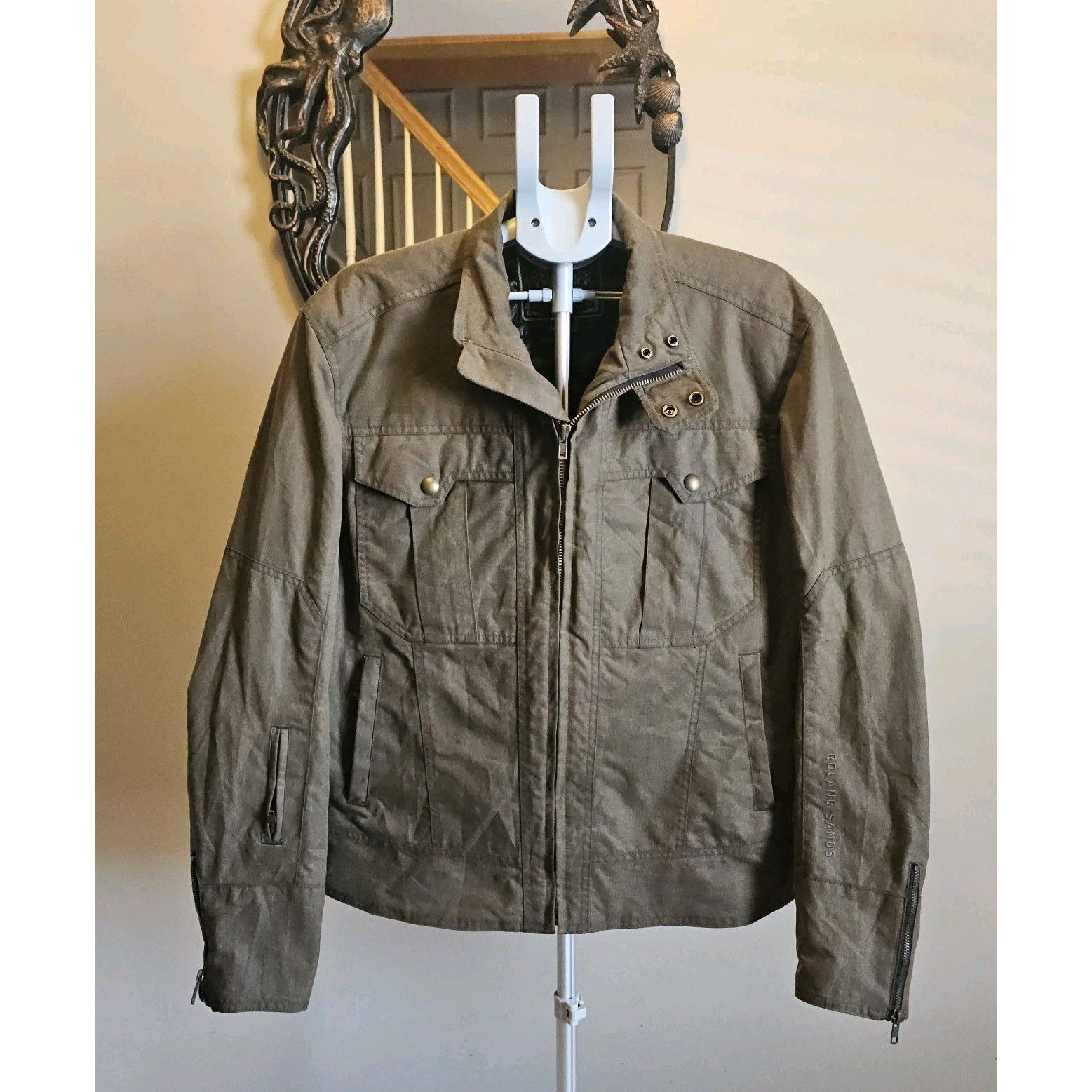 Roland Sands Design Kent Waxed Canvas Motorcycle Jacket 2xl Riding Rsd Biker